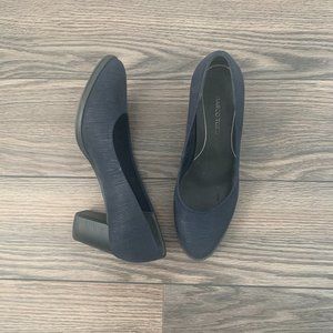 Navy Block Heel